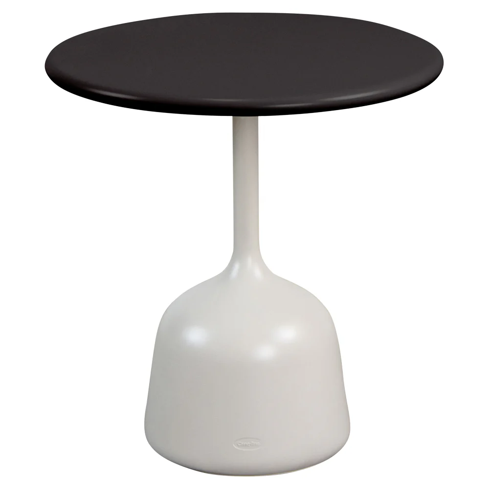 Glaze Small Coffee Table - Lava Gray Aluminum Top, Sand Aluminum Base