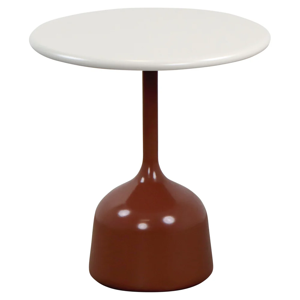 Glaze Small Coffee Table - Sand Aluminum Top, Desert Red Aluminum Base