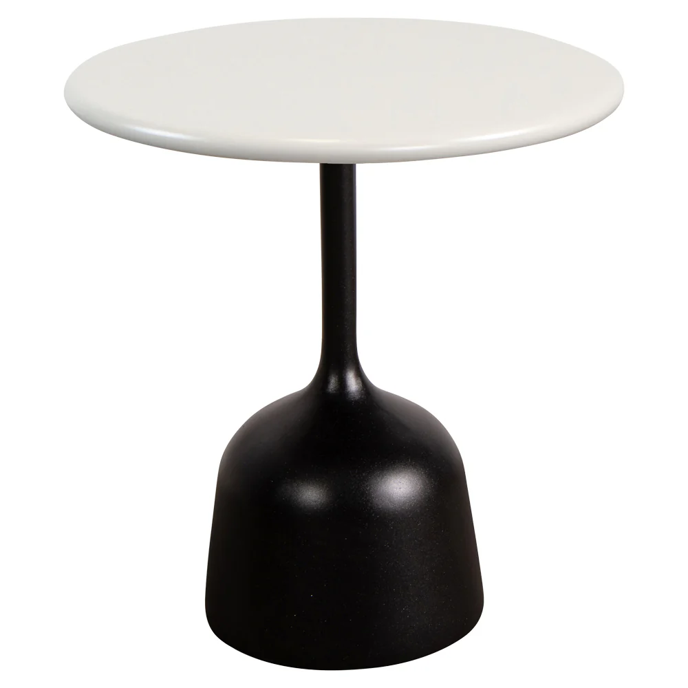 Glaze Small Coffee Table - Sand Aluminum Top, Lava Gray Aluminum Base
