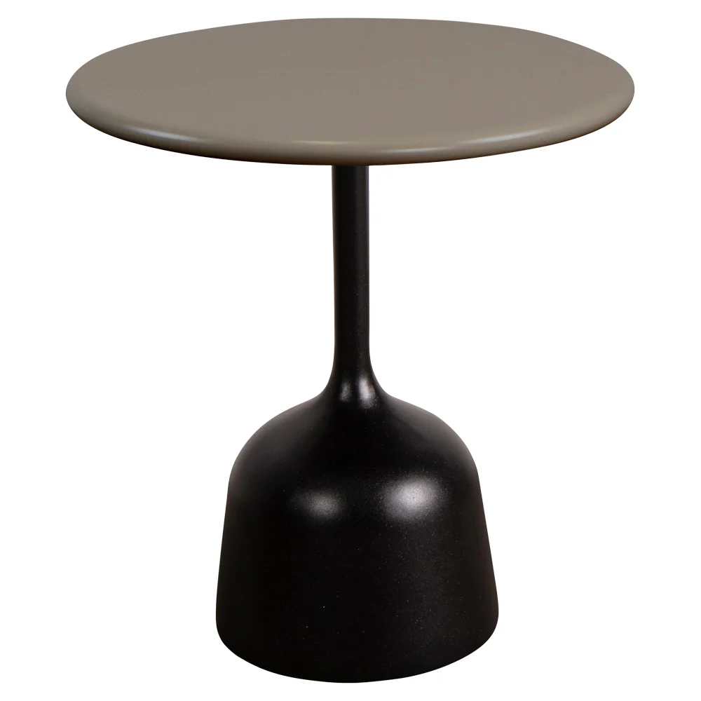 Glaze Small Coffee Table - Taupe Aluminum Top, Lava Gray Aluminum Base