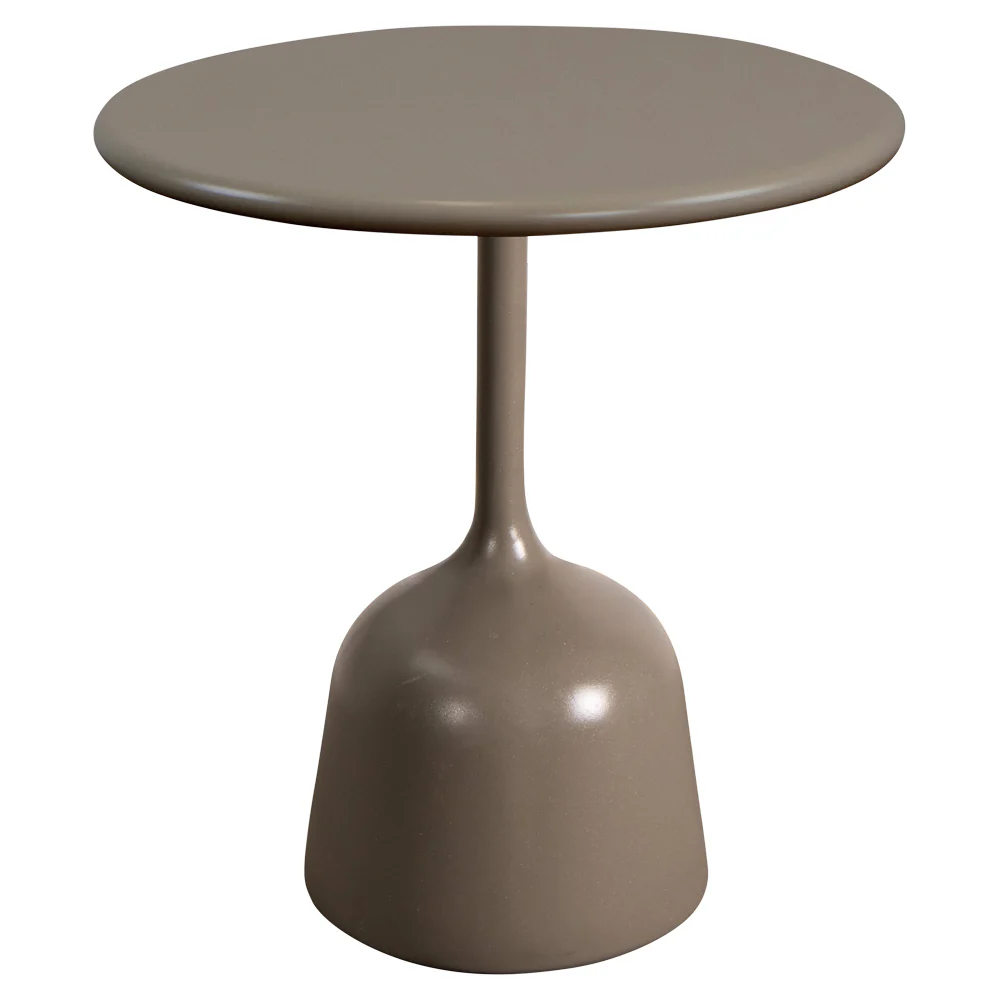 Glaze Small Coffee Table - Taupe Aluminum Top, Taupe Aluminum Base