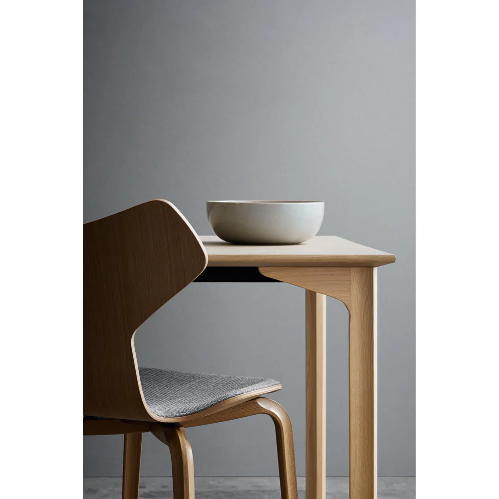 Grand Prix Front Upholstered Chair - Natural Veneer, Wooden Base - Image 7