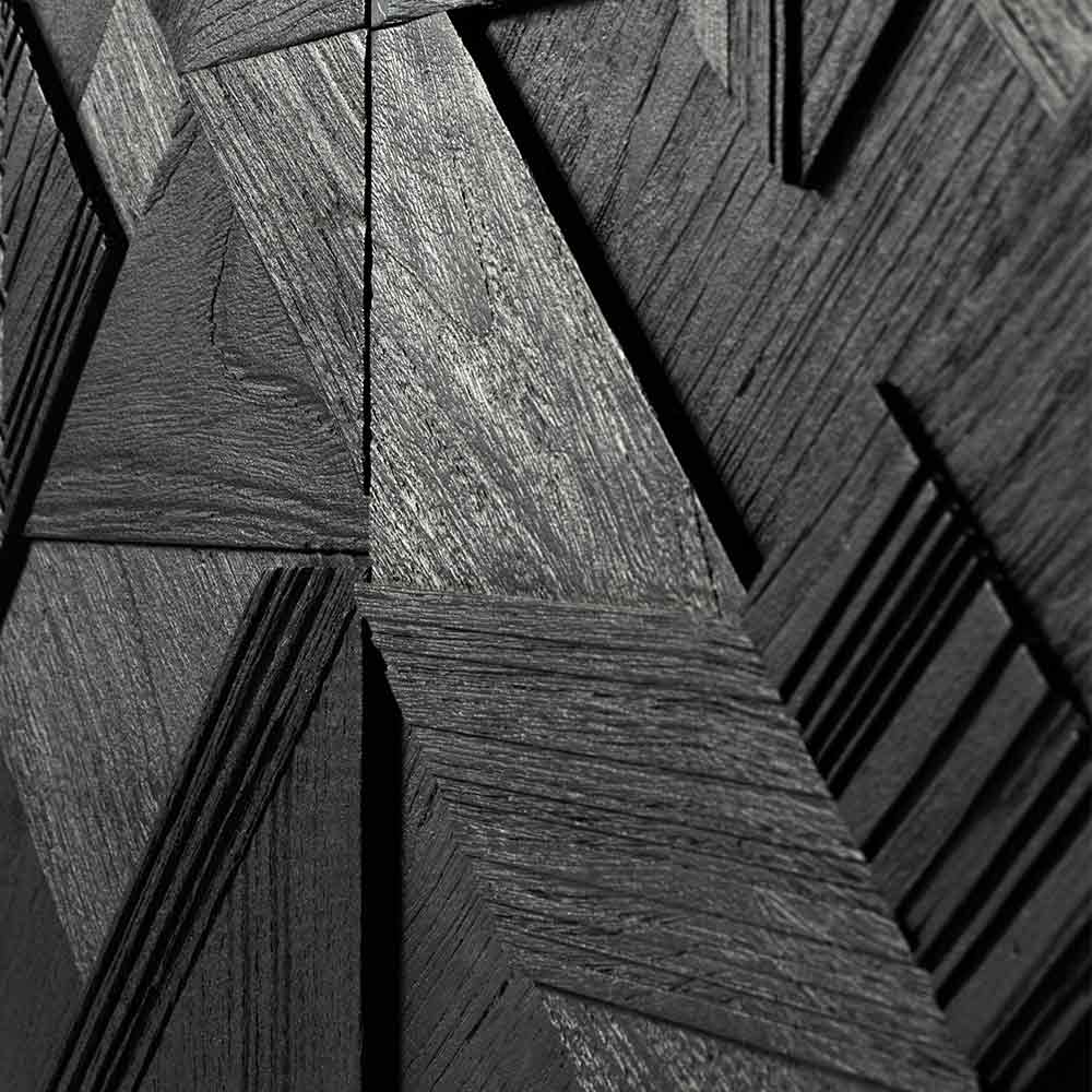Graphic Sideboard - 4 Doors - Black Teak - Image 3