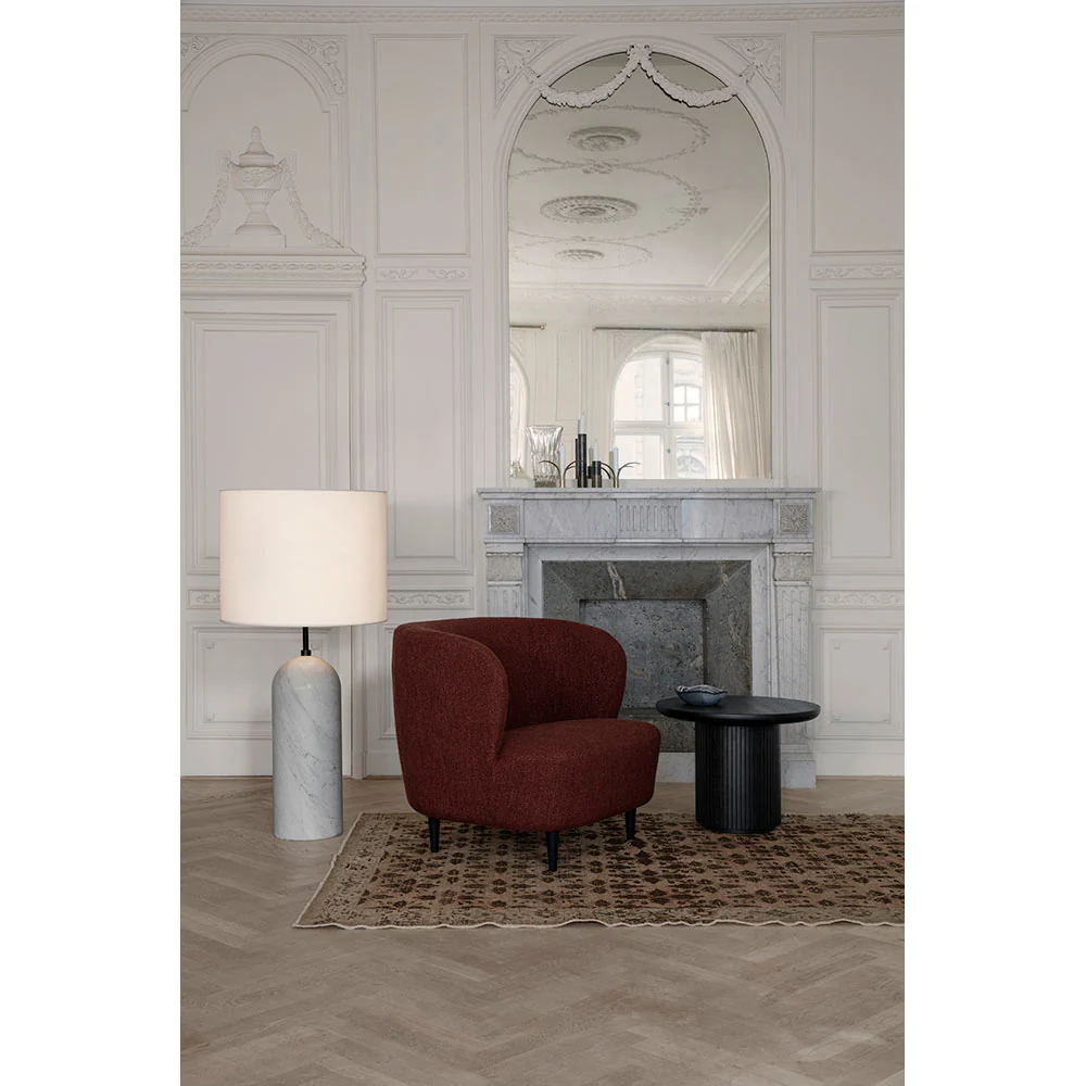 Gravity XL High Floor Lamp - White Marble, White Shade - Image 5