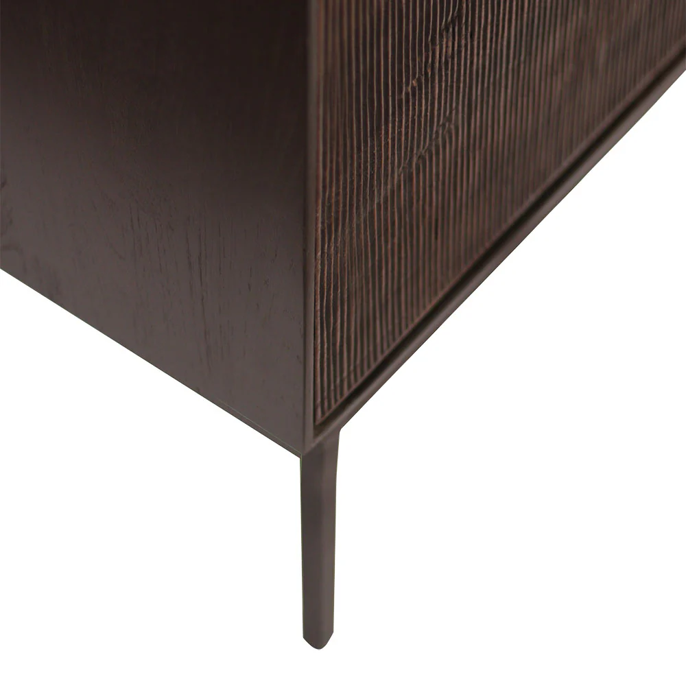 Grooves Sideboard - 3 Doors, Teak - Image 5