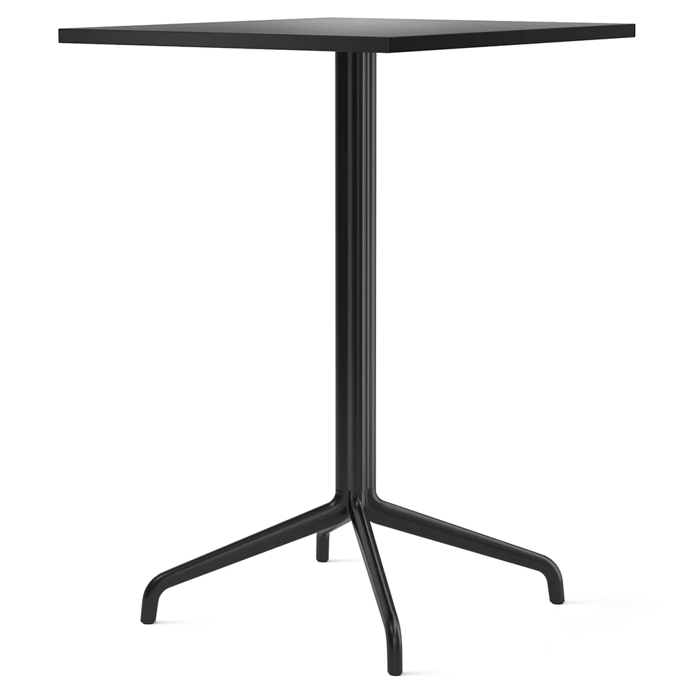 Harbour Column Rectangular Bar Counter Table - Charcoal Linoleum, Star Base - Image 2