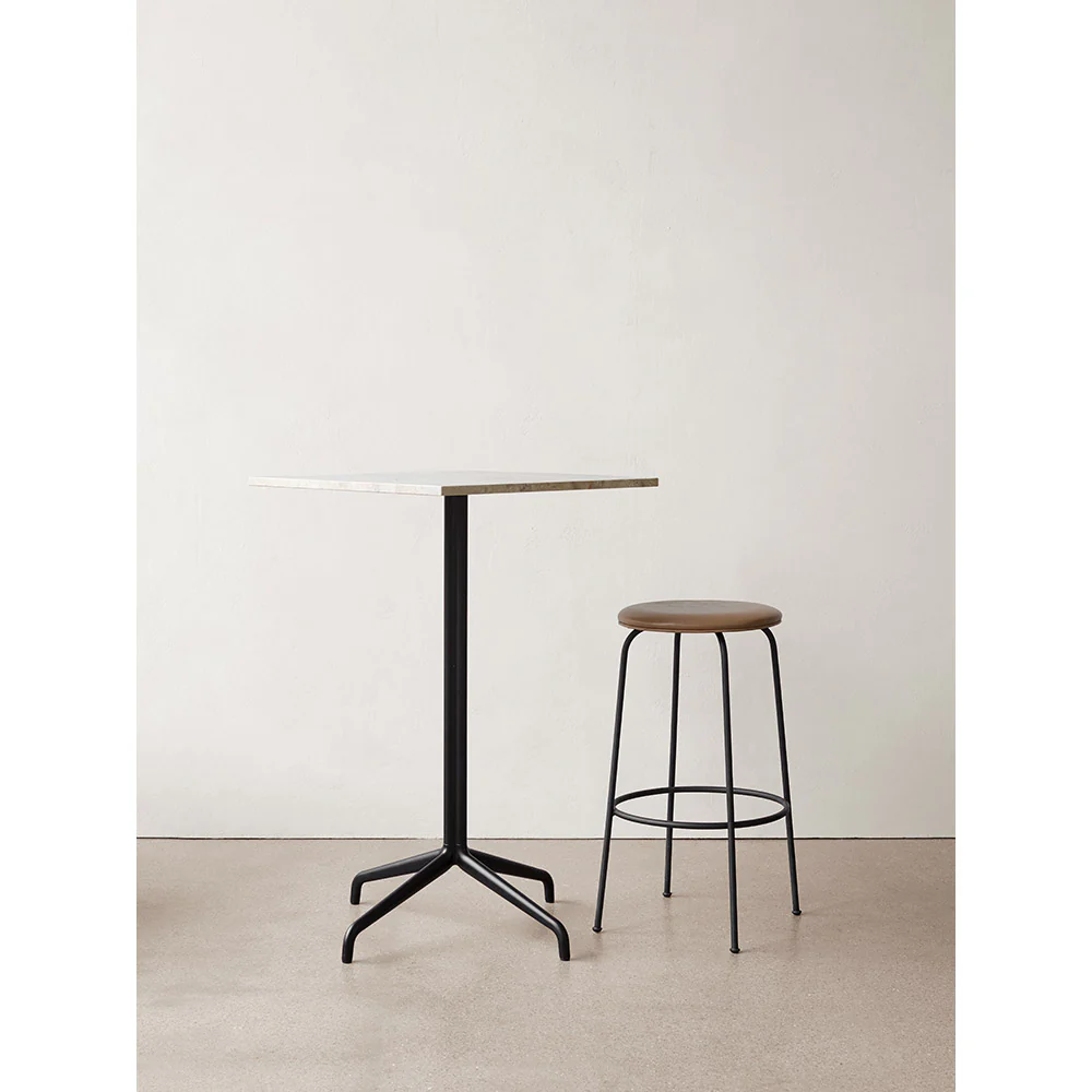 Harbour Column Rectangular Bar Counter Table - Charcoal Linoleum, Star Base - Image 3