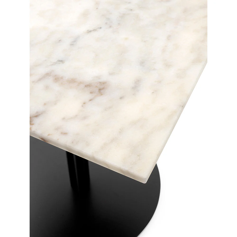 Harbour Column Rectangular Bar Counter Table - Estremoz Marble, Round Base - Image 2