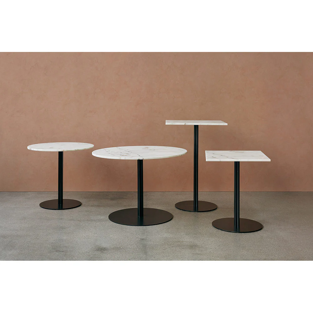 Harbour Column Rectangular Dining Table - Kunis Breccia Stone, Round Base - Image 8
