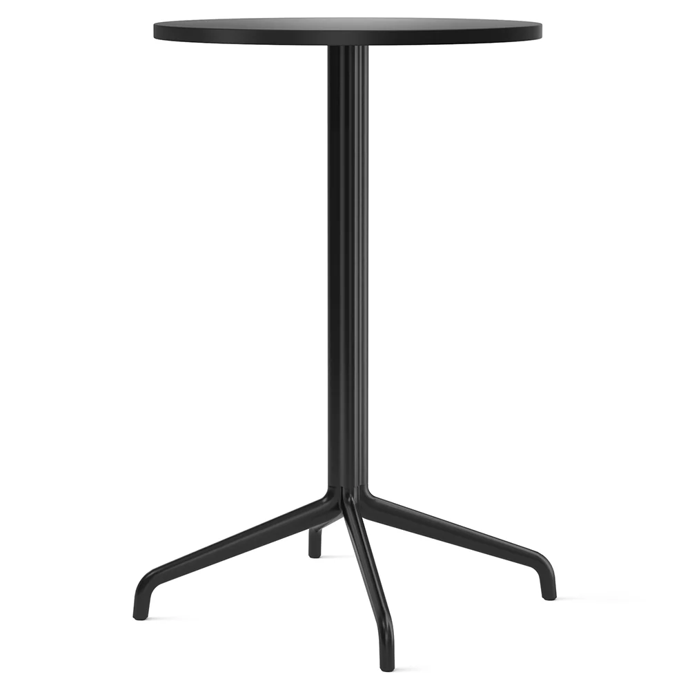 Harbour Column Round Bar Counter Table - Charcoal Linoleum, Star Base - Image 4