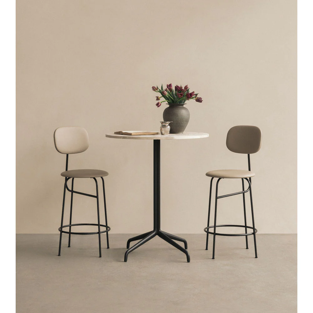 Harbour Column Round Bar Counter Table - Charcoal Linoleum, Star Base - Image 6
