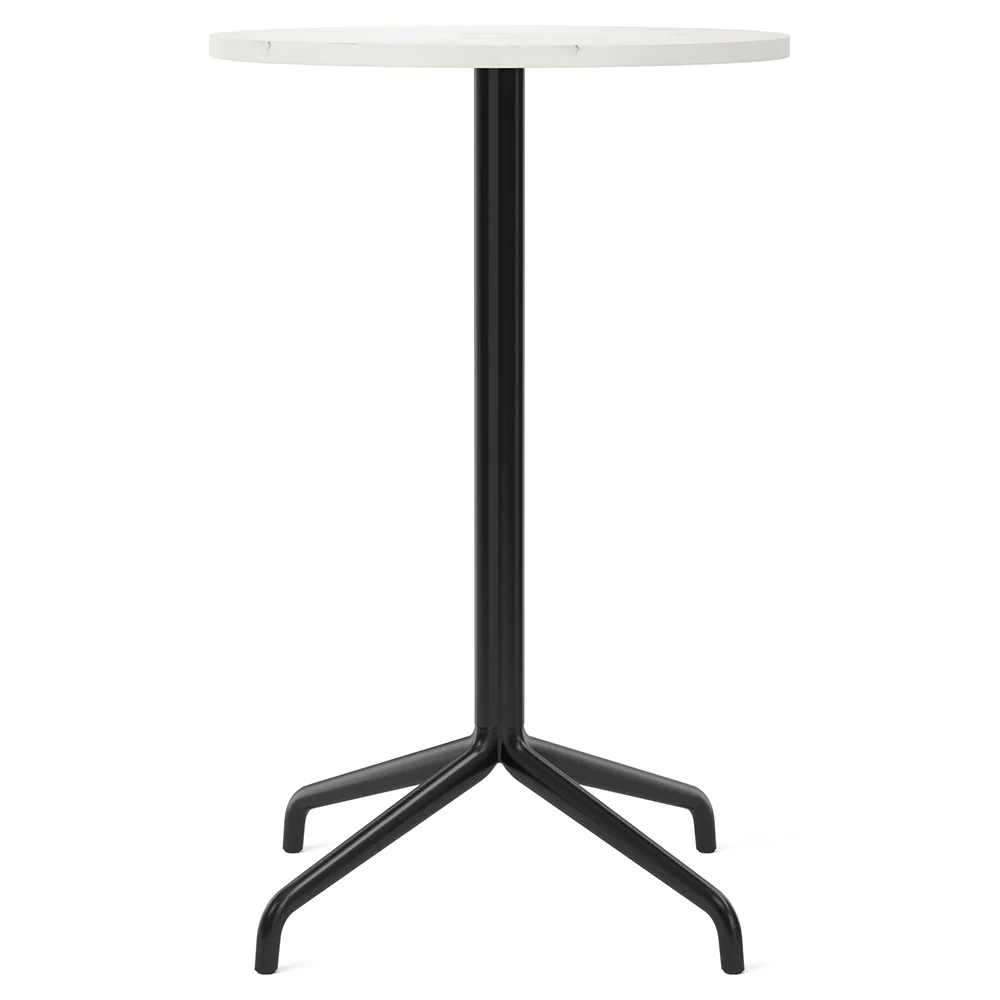 Harbour Column Round Bar Counter Table - Estremoz Marble, Star Base - Image 3