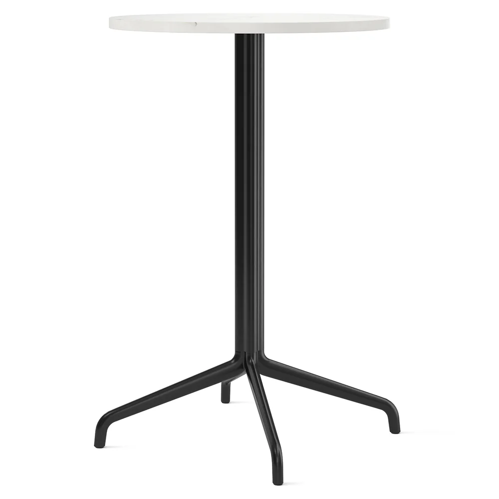 Harbour Column Round Bar Counter Table - Estremoz Marble, Star Base - Image 4