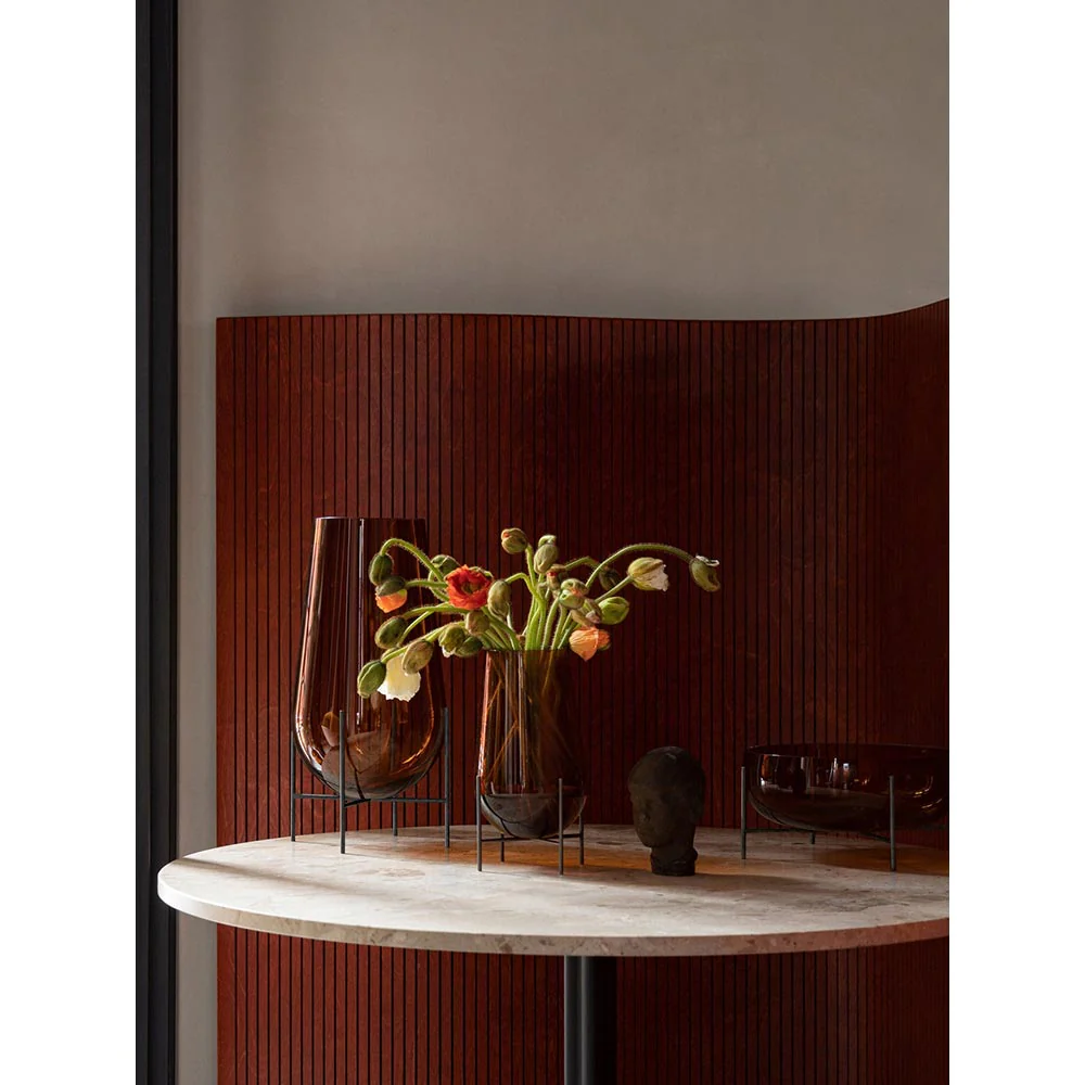 Harbour Column Round Bar Counter Table - Kunis Breccia Stone, Star Base - Image 6
