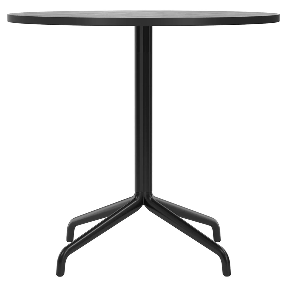 Harbour Column Round Dining Table - Black Oak, Star Base