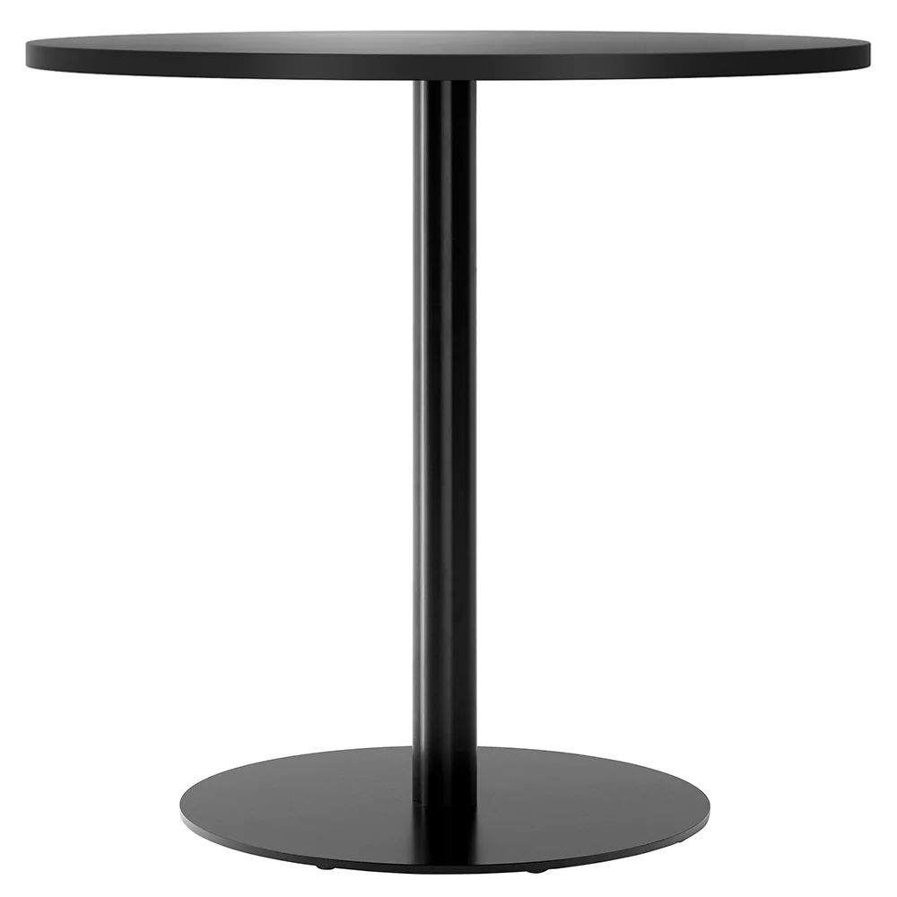 Harbour Column Round Dining Table - Charcoal Linoleum, Round Base