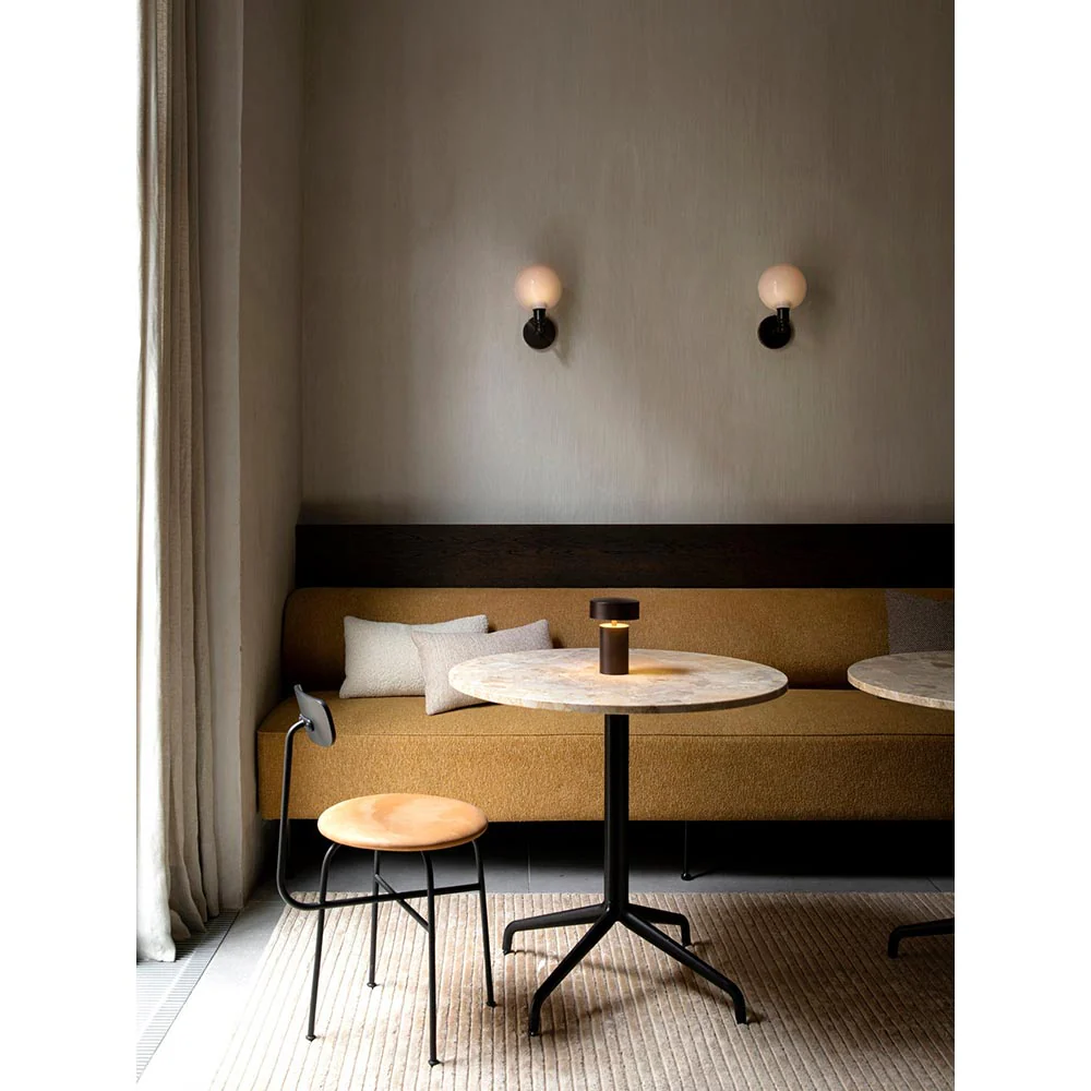 Harbour Column Round Dining Table - Estremoz Marble, Star Base - Image 7
