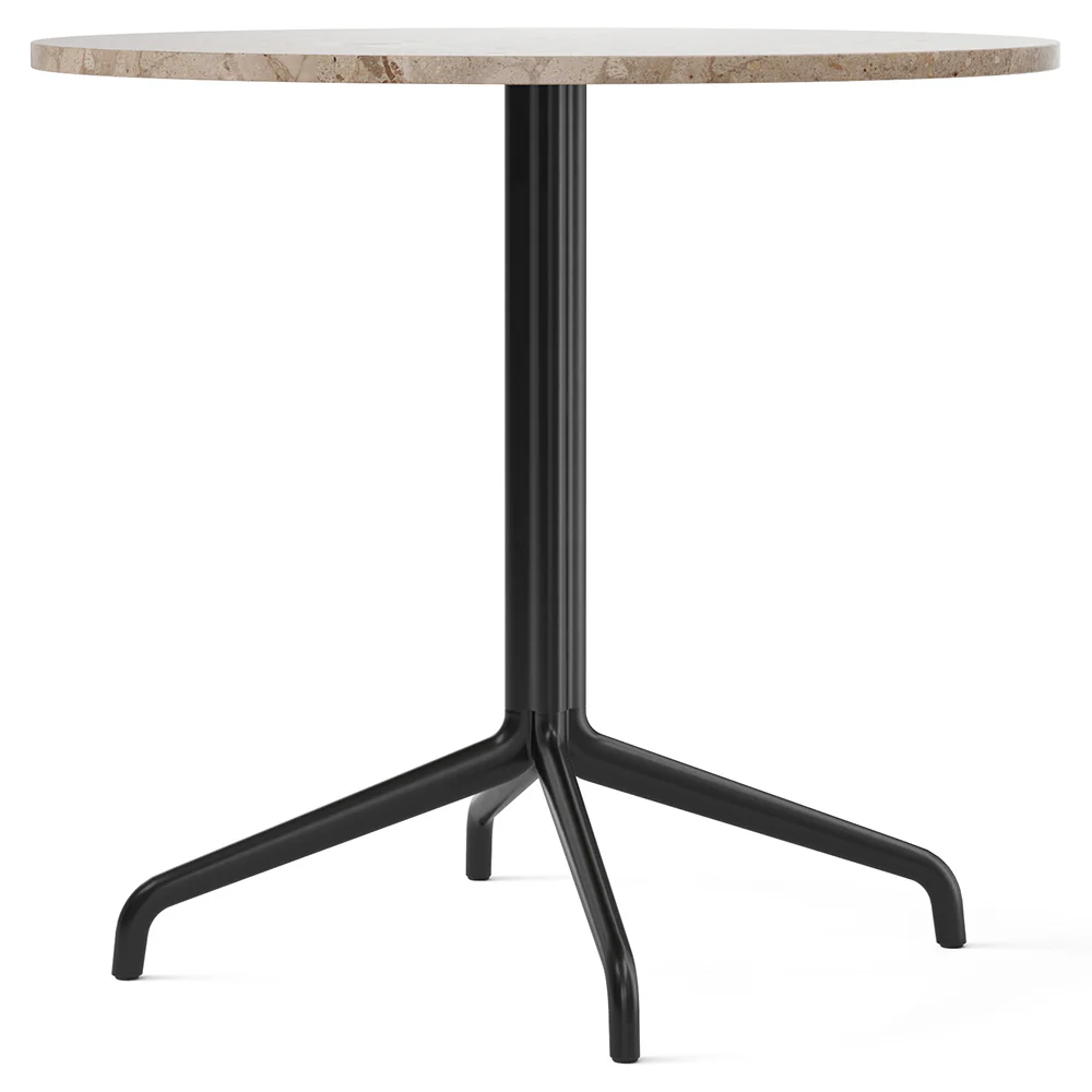Harbour Column Round Dining Table - Kunis Breccia Stone, Star Base - Image 2