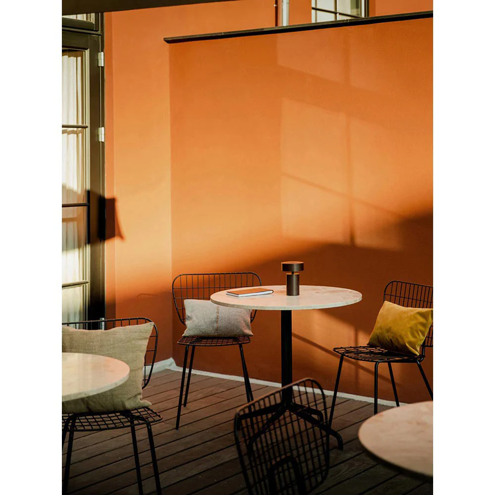 Harbour Column Round Dining Table - Kunis Breccia Stone, Star Base - Image 7