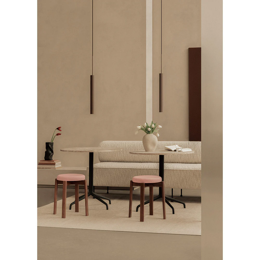 Harbour Column Round Dining Table - Kunis Breccia Stone, Star Base - Image 8