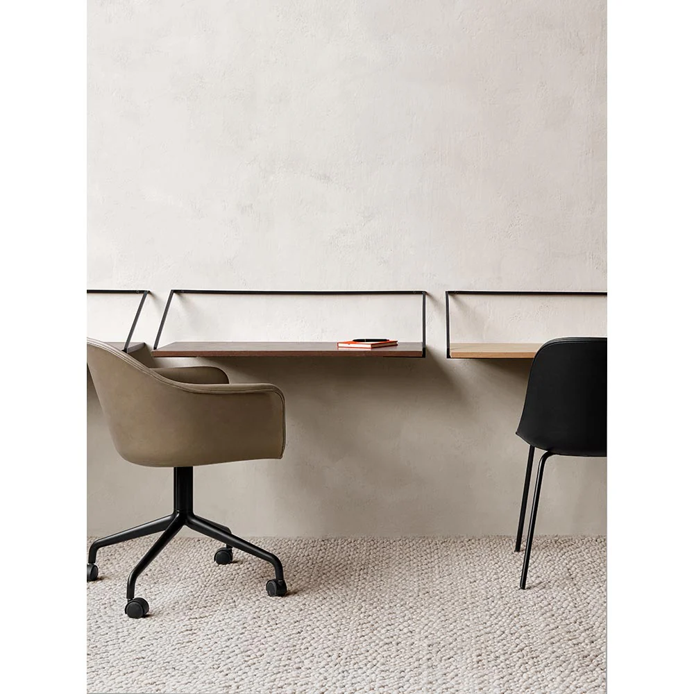 Harbour Upholstered Dining Chair - Black Aluminum Star Base With Casters - Image 7