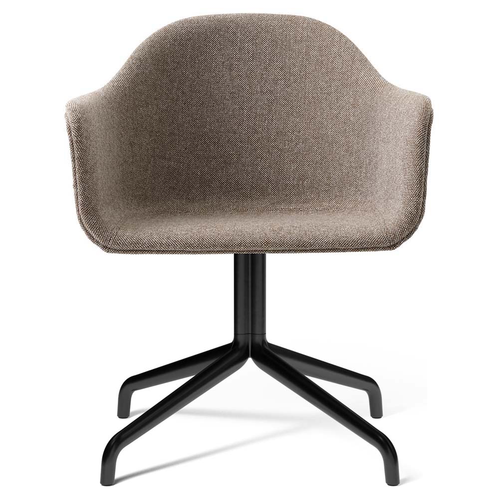 Harbour Upholstered Dining Chair - Black Aluminum Swivel Star Base - Image 2