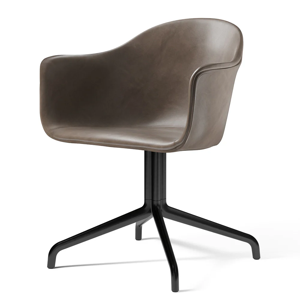 Harbour Upholstered Dining Chair - Black Aluminum Swivel Star Base - Image 5