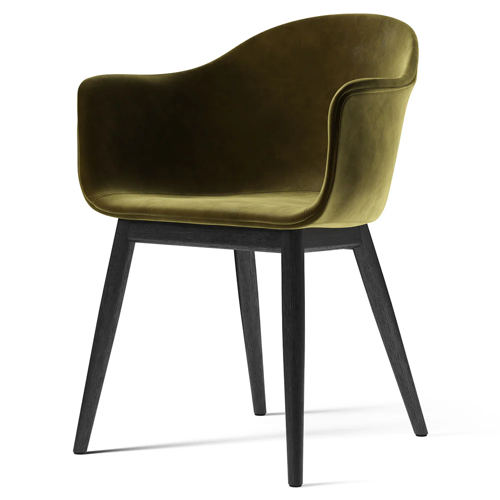 Harbour Upholstered Dining Chair - Black Oak Base - Image 2