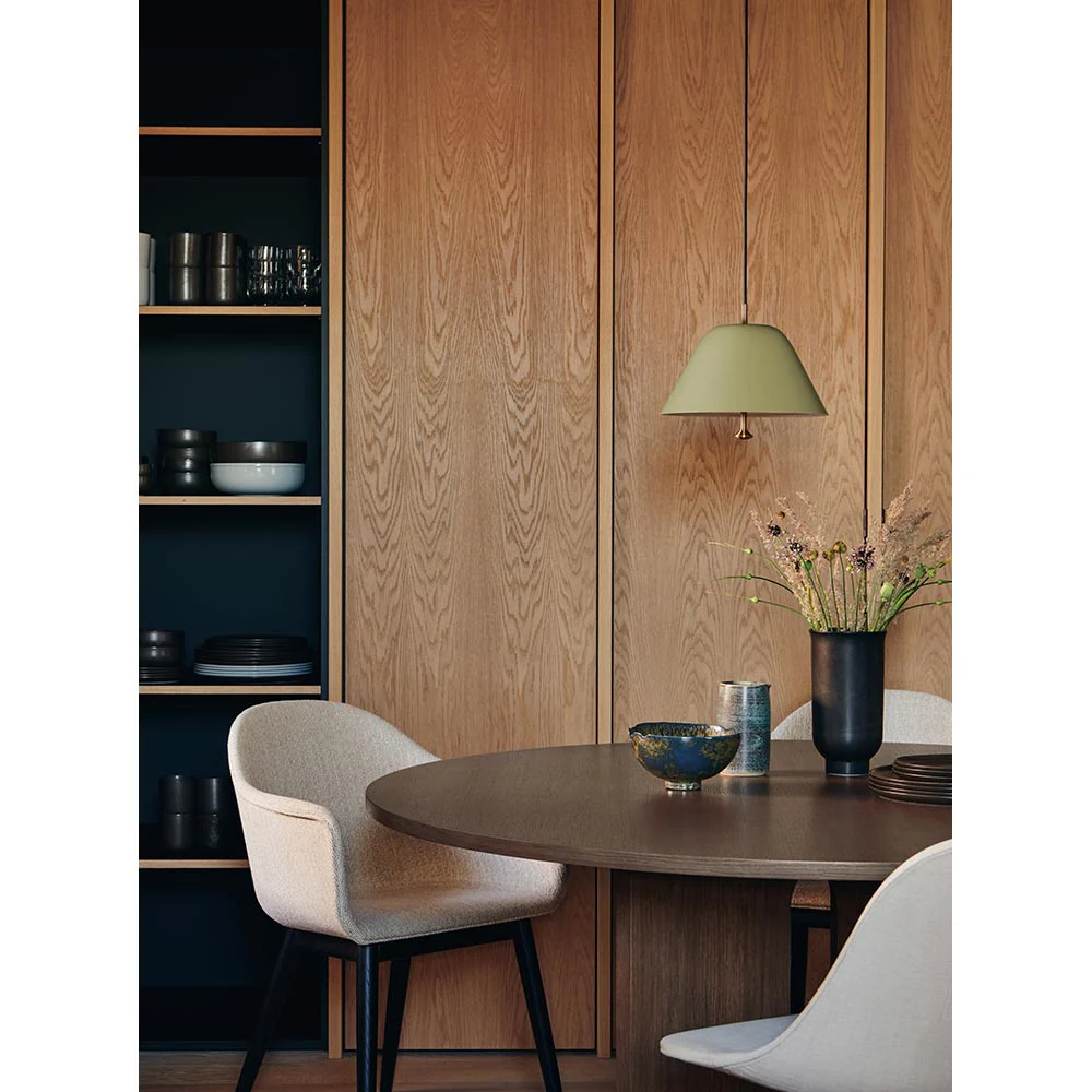 Harbour Upholstered Dining Chair - Black Oak Base - Image 6