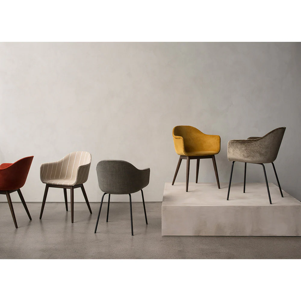 Harbour Upholstered Dining Chair - Black Oak Base - Image 7