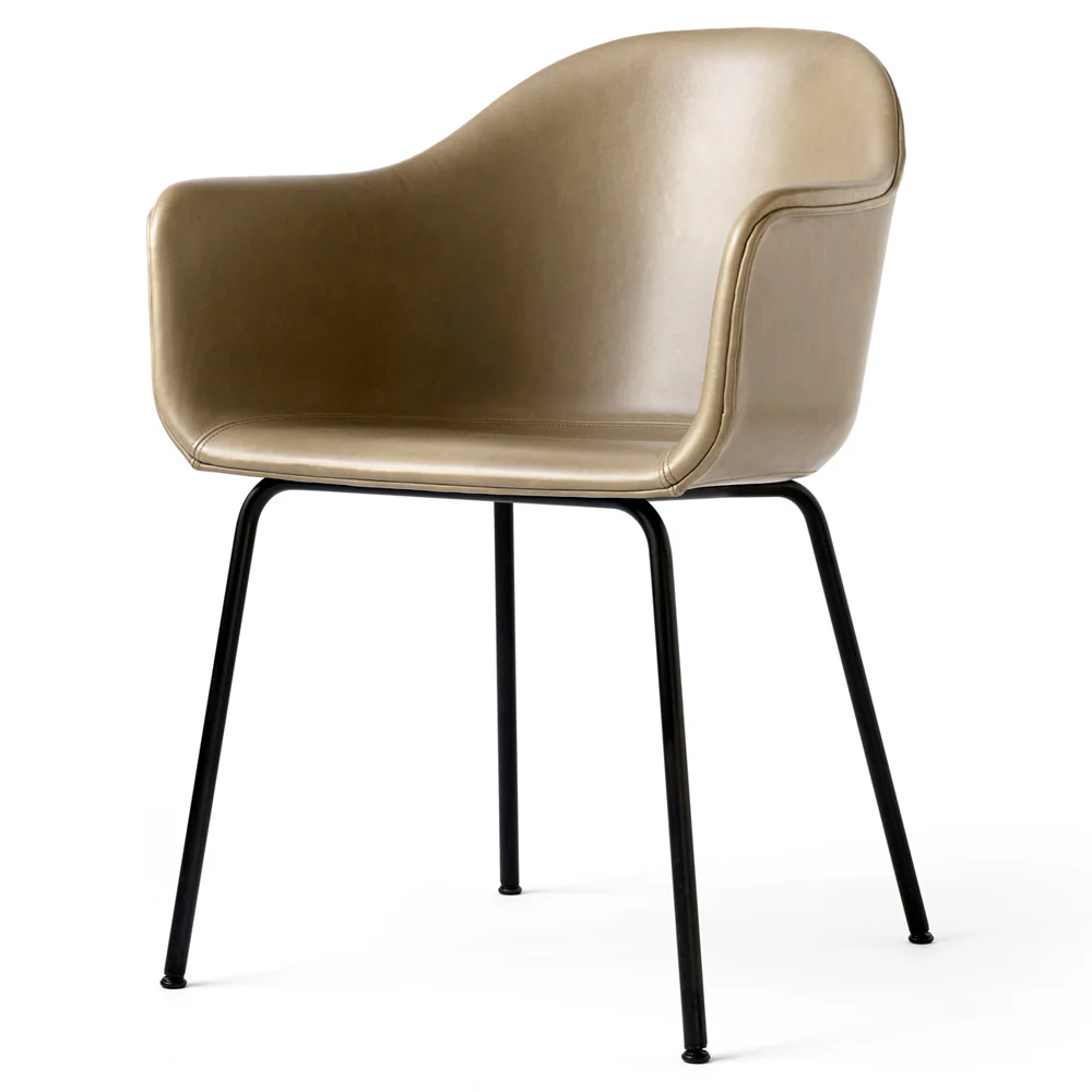 Harbour Upholstered Dining Chair - Black Steel Base - Image 2