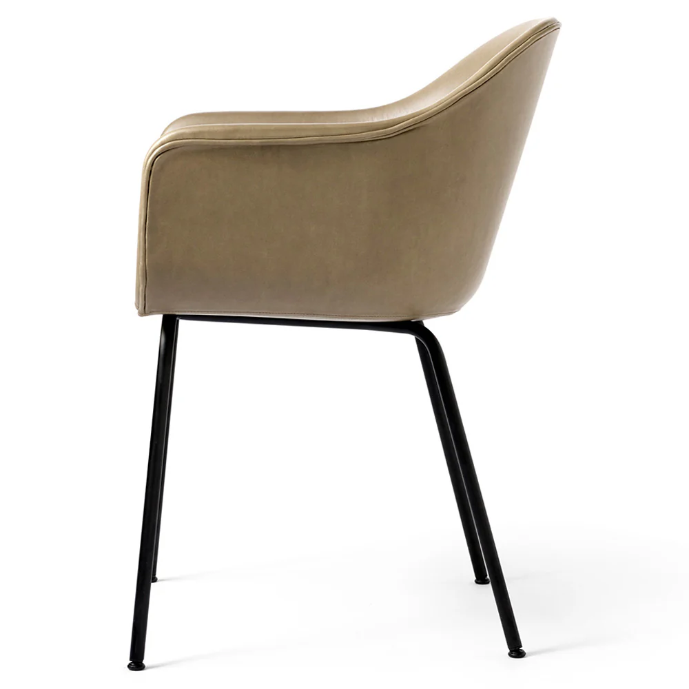 Harbour Upholstered Dining Chair - Black Steel Base - Image 3