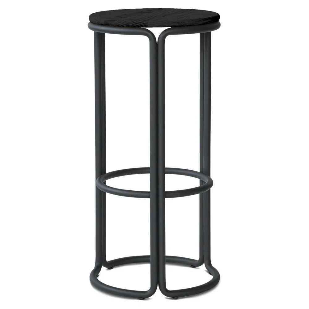 Hardie Bar Stool - Black Ash, Black Frame