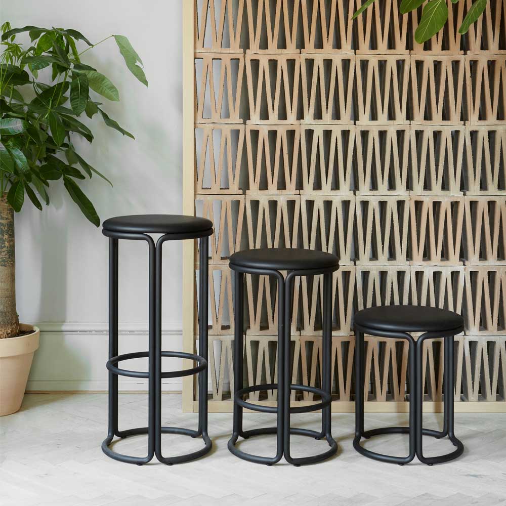 Hardie Upholstered Counter Stool - Savanne Black - Image 4