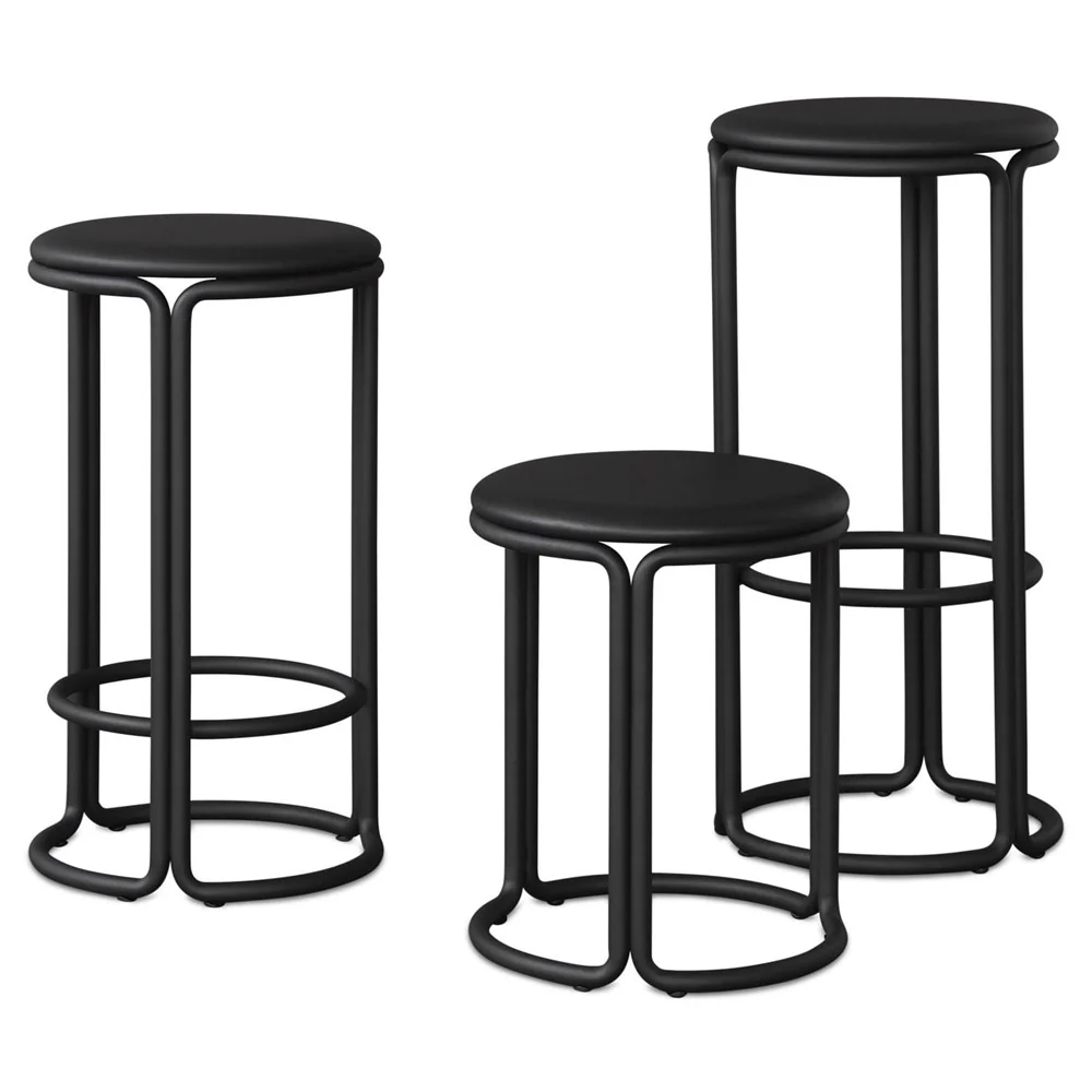 Hardie Upholstered Stool - Savanne Black - Image 4