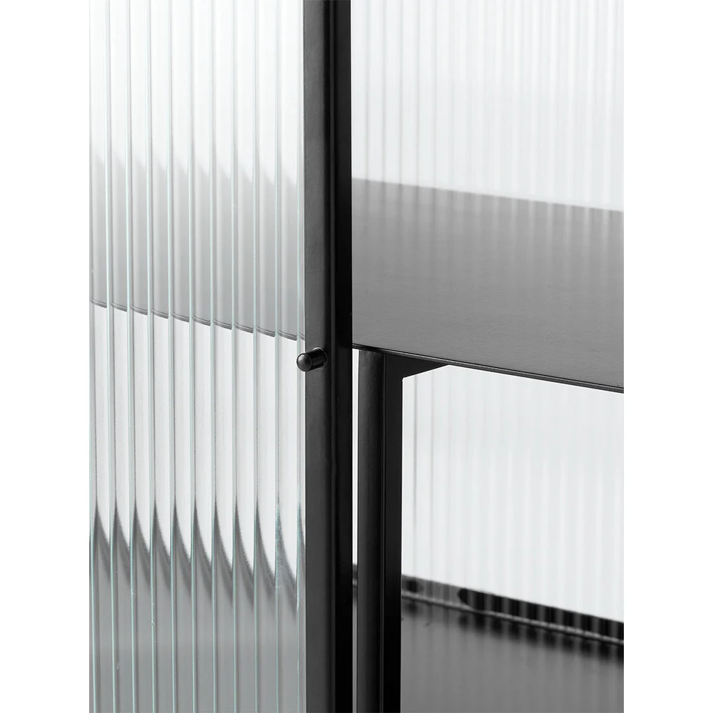 Haze Sideboard - Reeded Glass, Black - Image 3