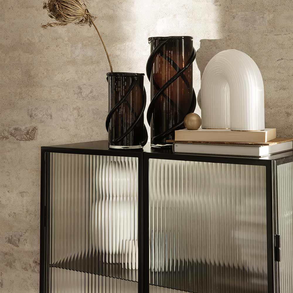 Haze Vitrine - Reeded Glass, Black - Image 4