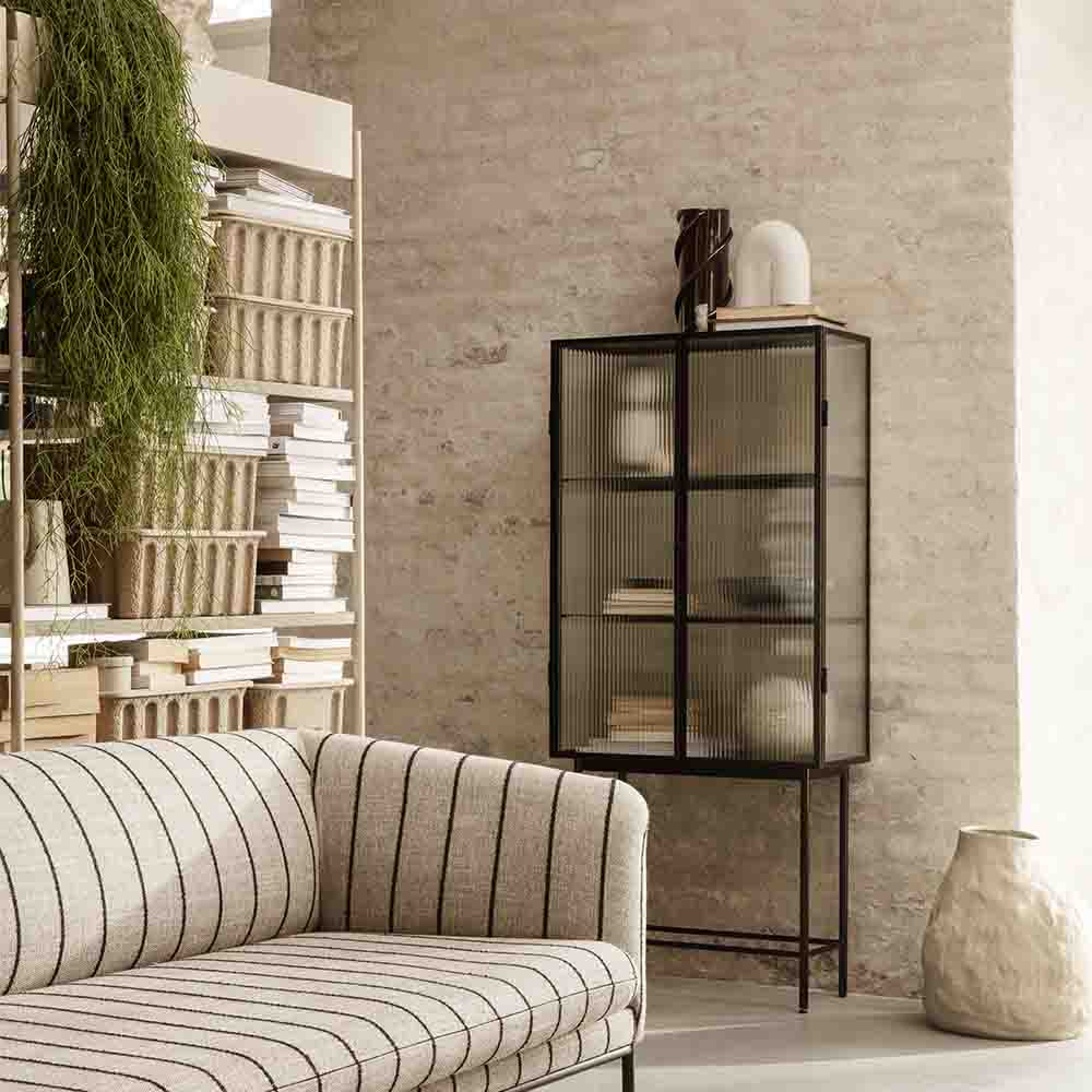 Haze Vitrine - Reeded Glass, Cashmere - Image 4