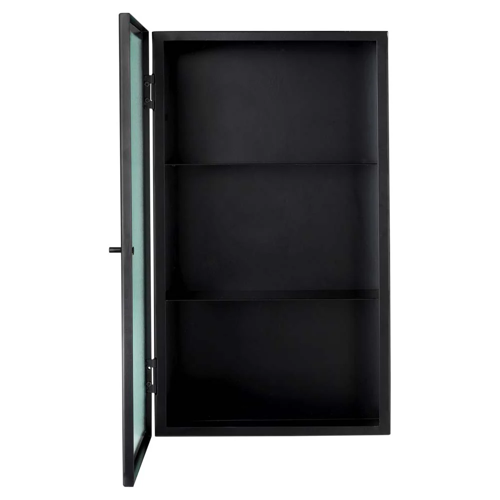 Haze Wall Cabinet - Reeded Glass, Black - Image 4
