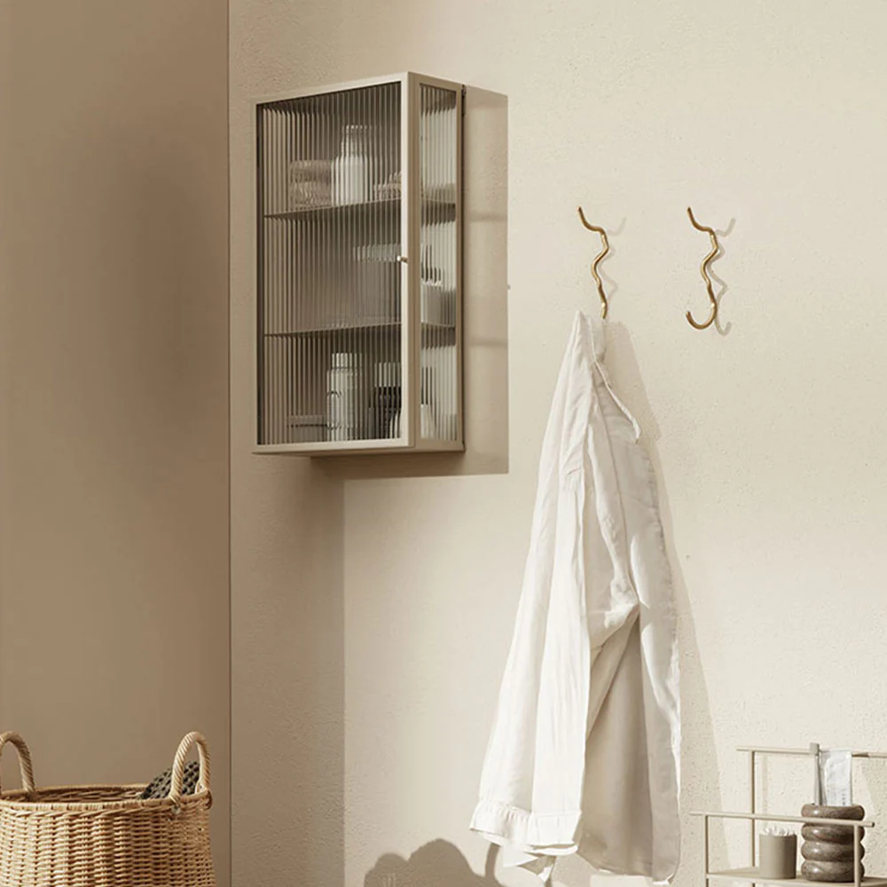 Haze Wall Cabinet - Reeded Glass, Cashmere - Image 5