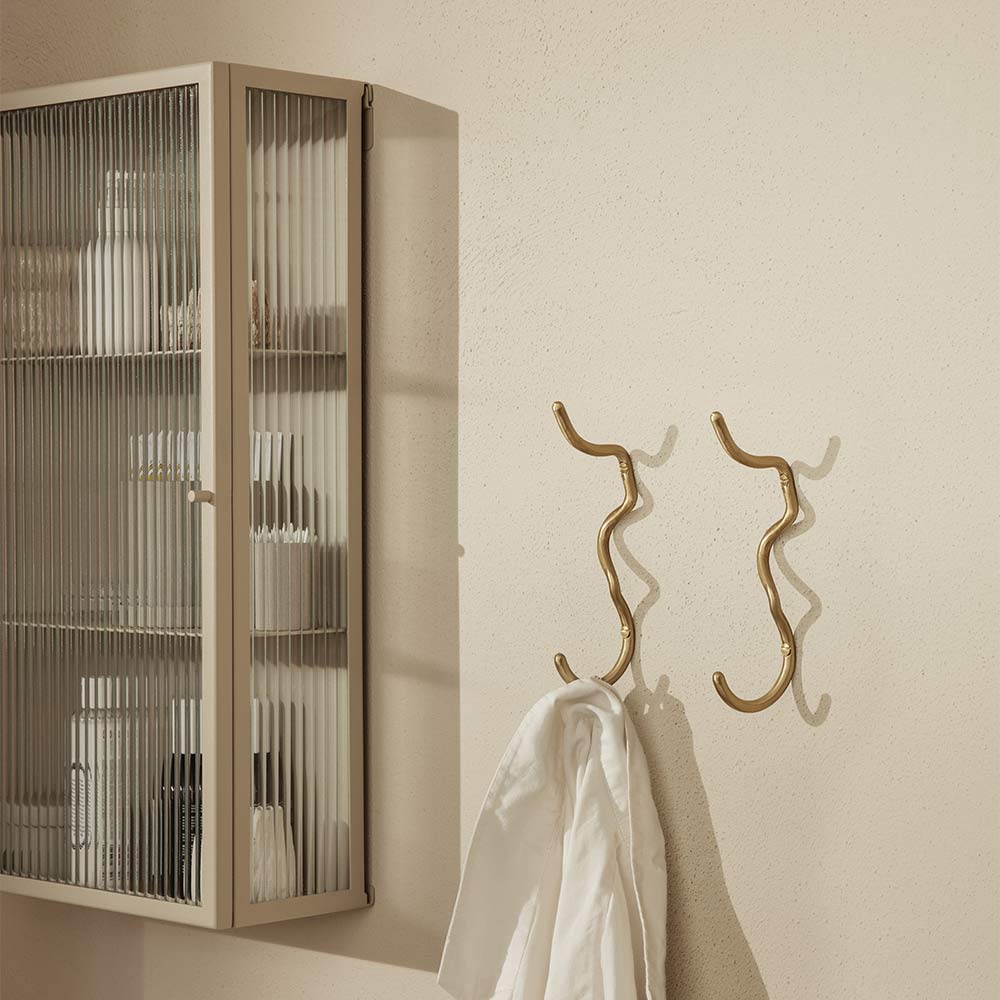 Haze Wall Cabinet - Reeded Glass, Cashmere - Image 6