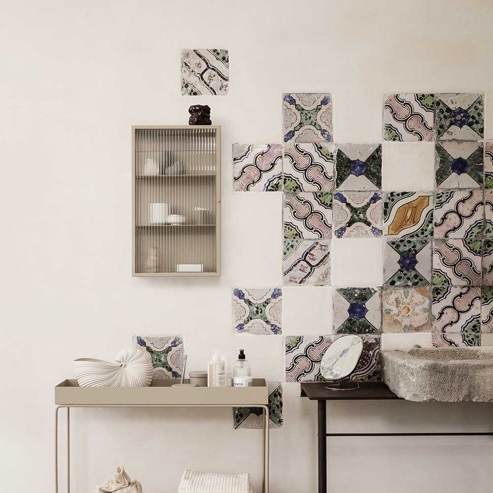 Haze Wall Cabinet - Reeded Glass, Cashmere - Image 7