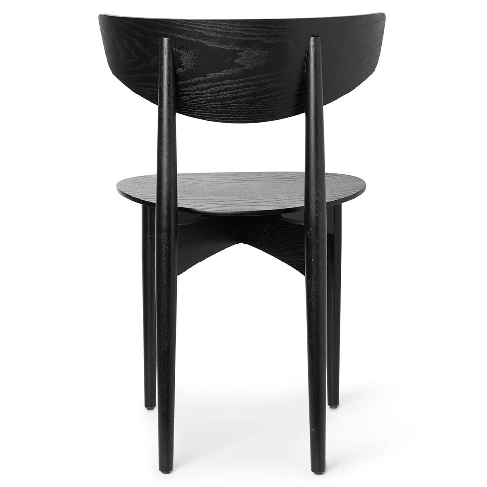 Herman Dining Chair - Wood Frame, Black - Image 2
