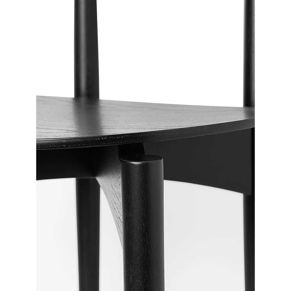 Herman Dining Chair - Wood Frame, Black - Image 3