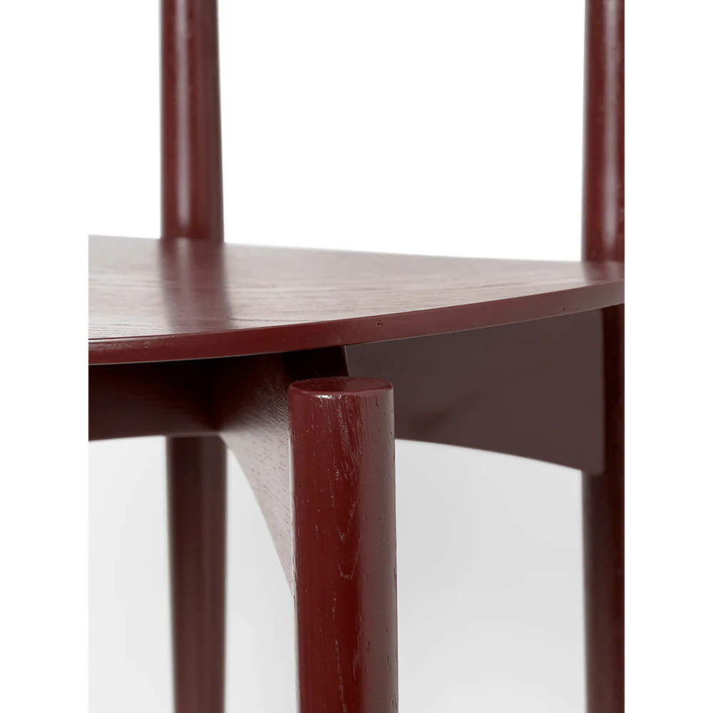 Herman Dining Chair - Wood Frame, Red Brown - Image 3