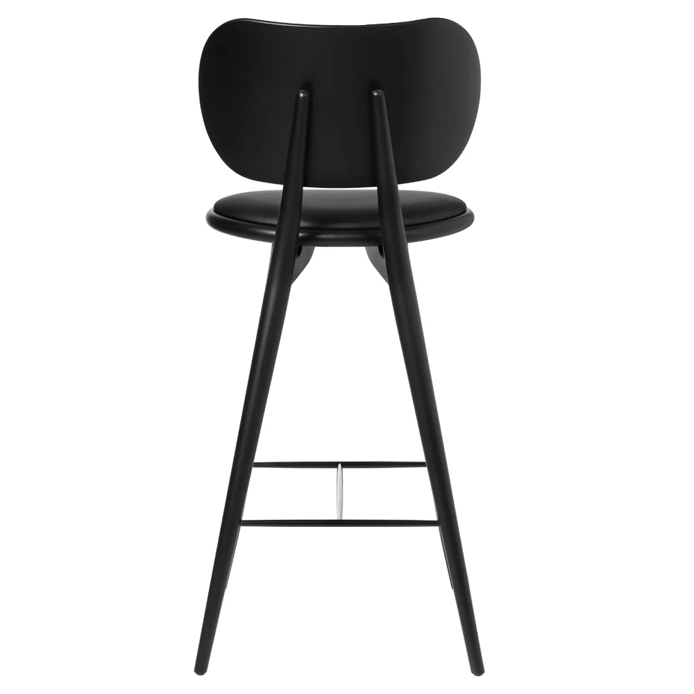 High Bar Counter Stool Backrest - Beech, Black Stain Lacquered - Image 2