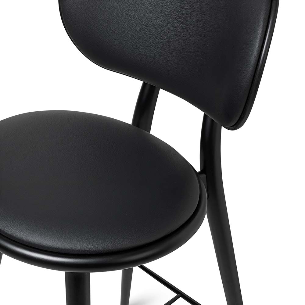 High Bar Counter Stool Backrest - Beech, Black Stain Lacquered - Image 3