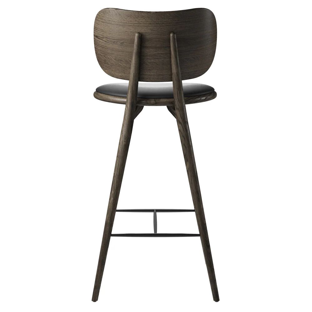 High Bar Counter Stool Backrest - Oak, Sirka Gray Stain Lacquered - Image 2