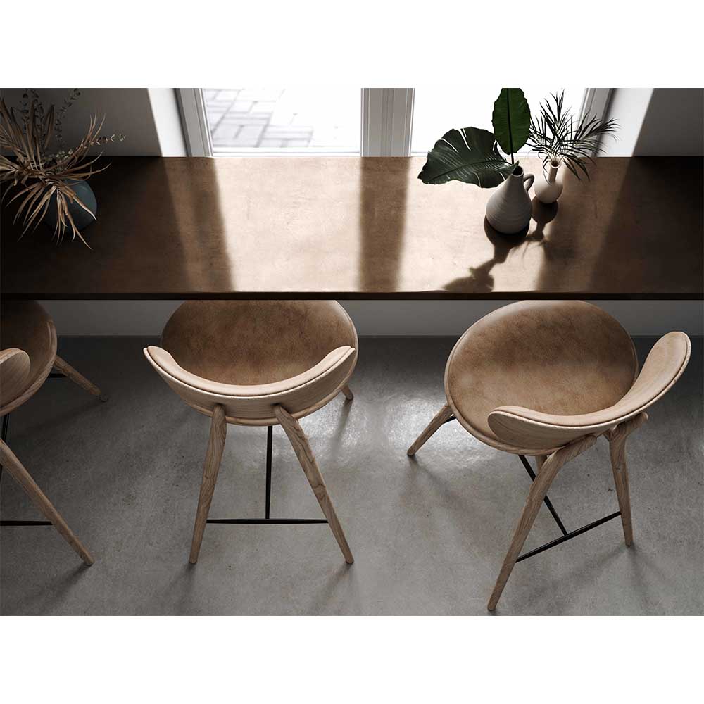 High Bar Counter Stool Backrest - Oak, Sirka Gray Stain Lacquered - Image 4