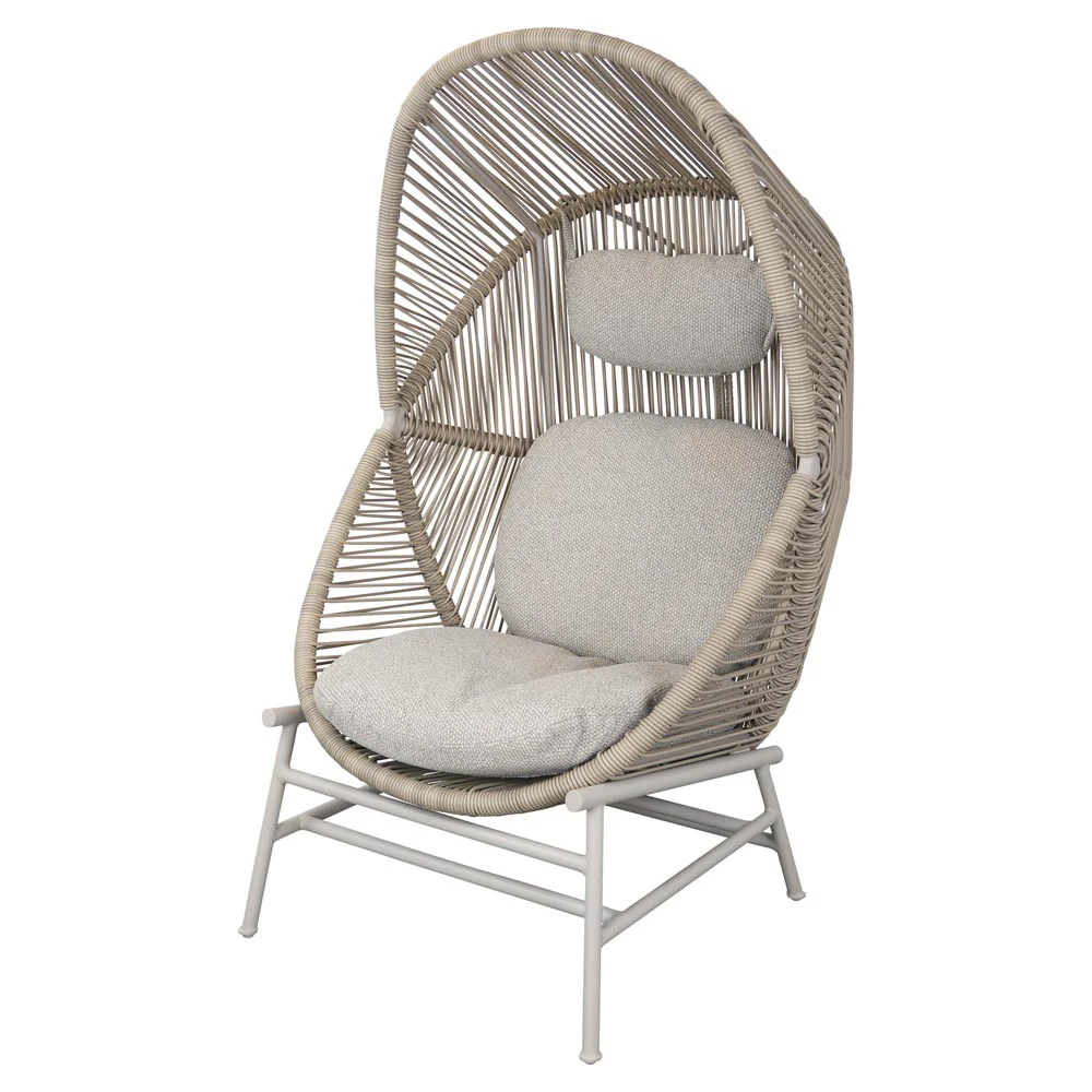 Hive Outdoor Chair - Desert Sand Cushions, Sand Weave Chair, Sand Aluminum Base - Image 2